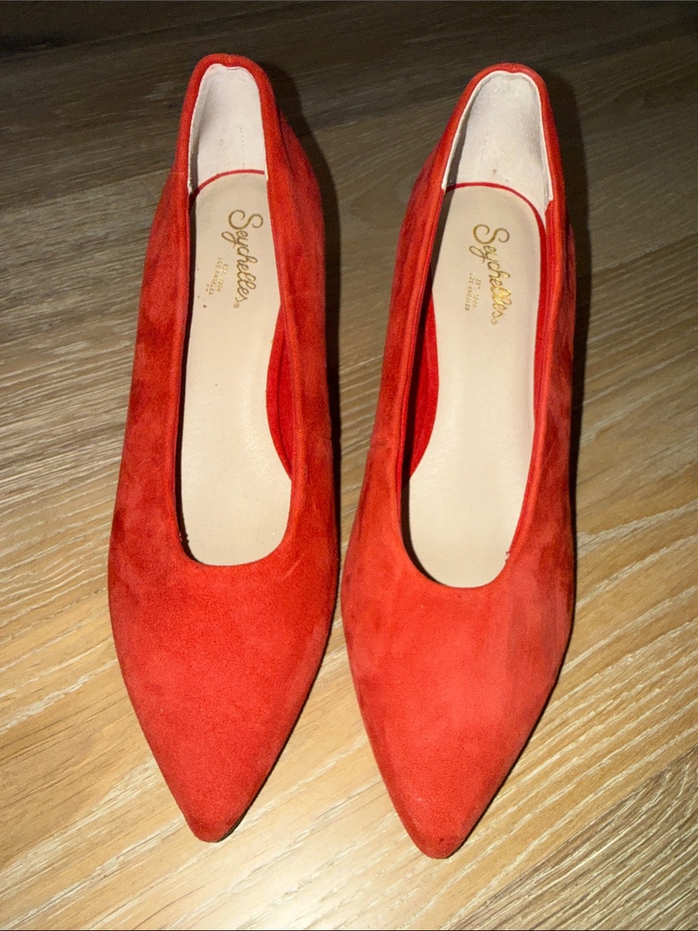 Seychelles Anthropologie Vibrant Red Suede Pointed Pumps